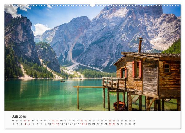 Produktbild: Die sch&ouml;nsten Orte in Italien. (Wandkalender 2026 DIN A2 quer), CALVENDO Monatskalender