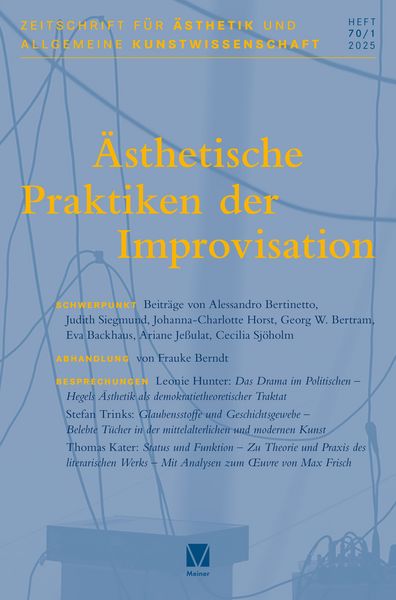 Produktbild: &Auml;sthetische Praktiken der Improvisation