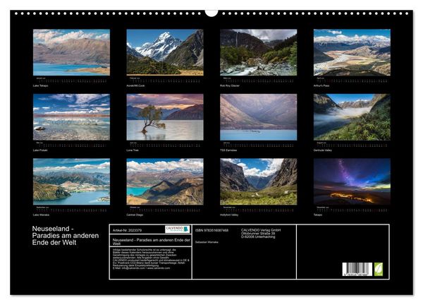 Produktbild: Neuseeland - Paradies am anderen Ende der Welt (Wandkalender 2026 DIN A2 quer), CALVENDO Monatskalender