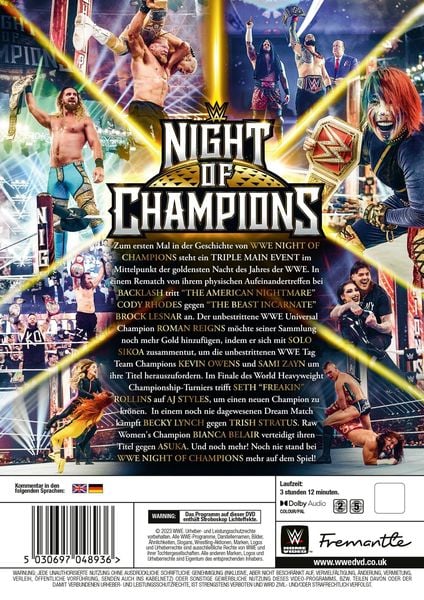 Produktbild: WWE: NIGHT OF CHAMPIONS 2023 (DVD)
