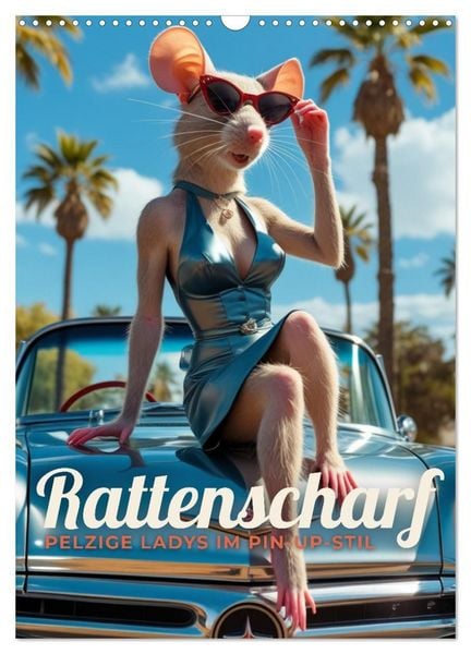 Produktbild: Rattenscharf &ndash; Pelzige Ladys im Pin-up-Stil (Wandkalender 2027 DIN A3 hoch), CALVENDO Monatskalender