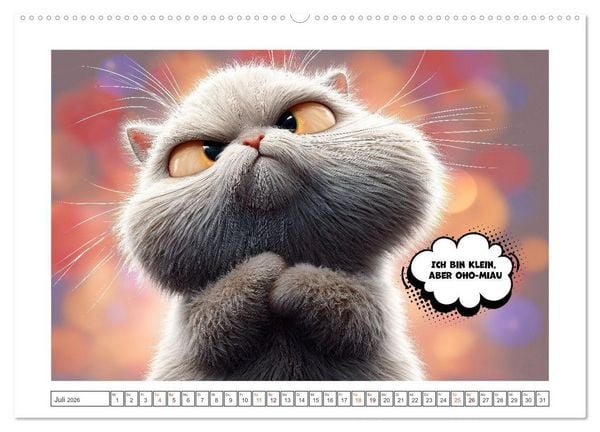 Produktbild: Katzenhumor im Blick (hochwertiger Premium Wandkalender 2026 DIN A2 quer), Kunstdruck in Hochglanz