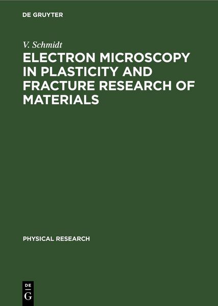 Produktbild: Electron Microscopy in Plasticity and Fracture Research of Materials
