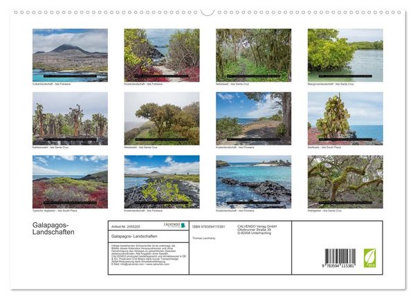 Produktbild: Galapagos- Landschaften (hochwertiger Premium Wandkalender 2027 DIN A2 quer), Kunstdruck in Hochglanz