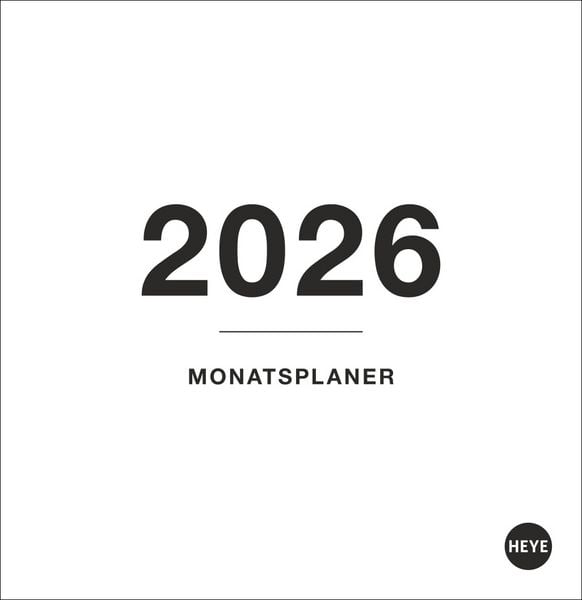 Produktbild: Black&White Monatsplaner zum Aufstellen 2026