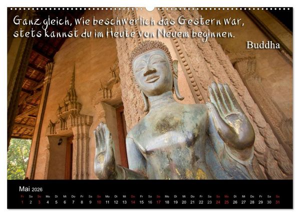 Produktbild: Buddhistische Weisheiten (Wandkalender 2026 DIN A2 quer), CALVENDO Monatskalender