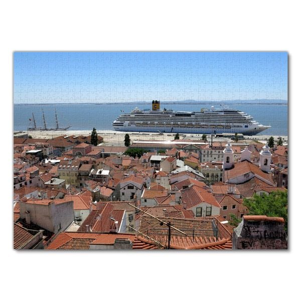 Produktbild: Lais Puzzle Kreuzfahrtschiff Hafen Lissabon 1000 Teile