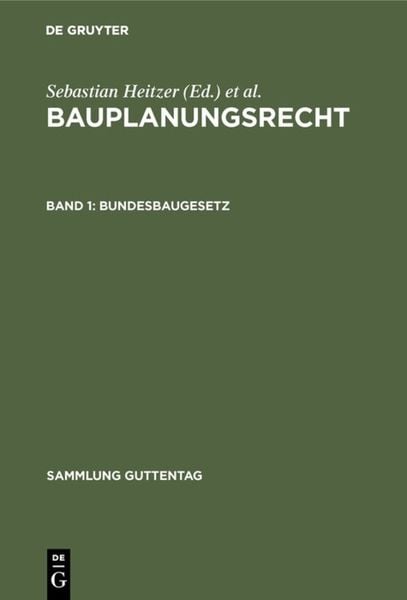 Produktbild: Bauplanungsrecht / Bundesbaugesetz