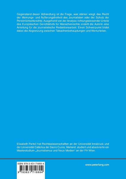Produktbild: Pressefreiheit und Pers&ouml;nlichkeitsschutz