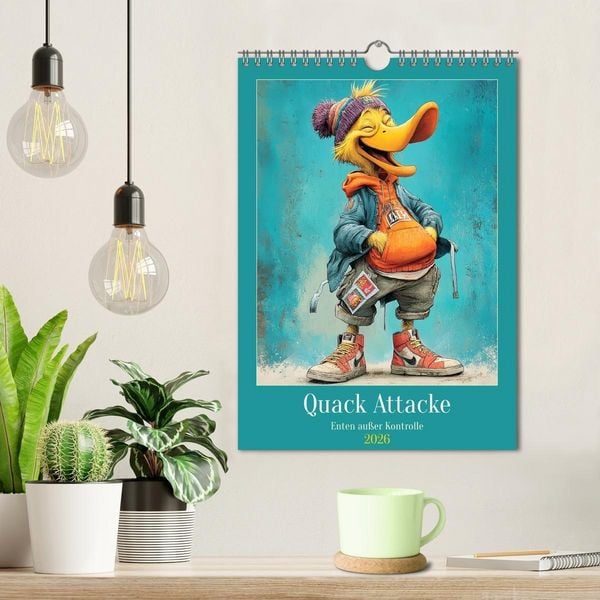 Produktbild: Quack Attacke. Enten au&szlig;er Kontrolle (Wandkalender 2026 DIN A4 hoch), CALVENDO Monatskalender