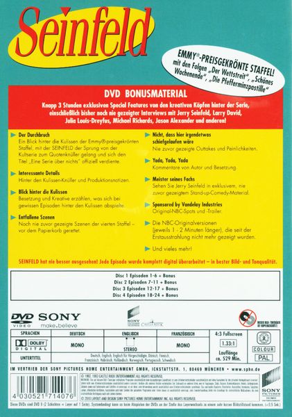 Produktbild: Seinfeld - Season 4 [4 DVDs]