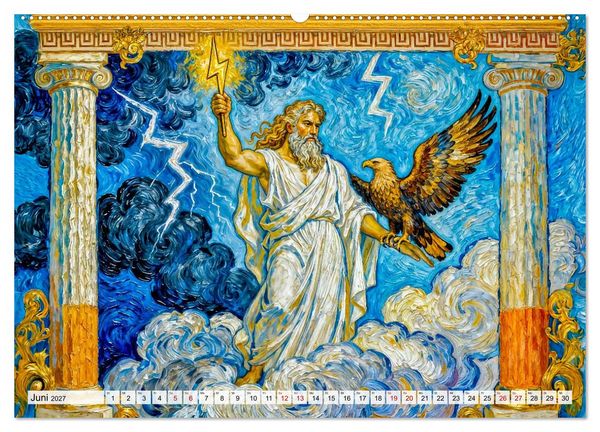 Produktbild: Die G&ouml;tter des Olymps - Die G&ouml;tter der Antike in epischen Bildern (hochwertiger Premium Wandkalender 2027 DIN A2 quer), Kunstdruck in Hochglanz