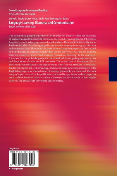 Produktbild: Language Learning, Discourse and Communication