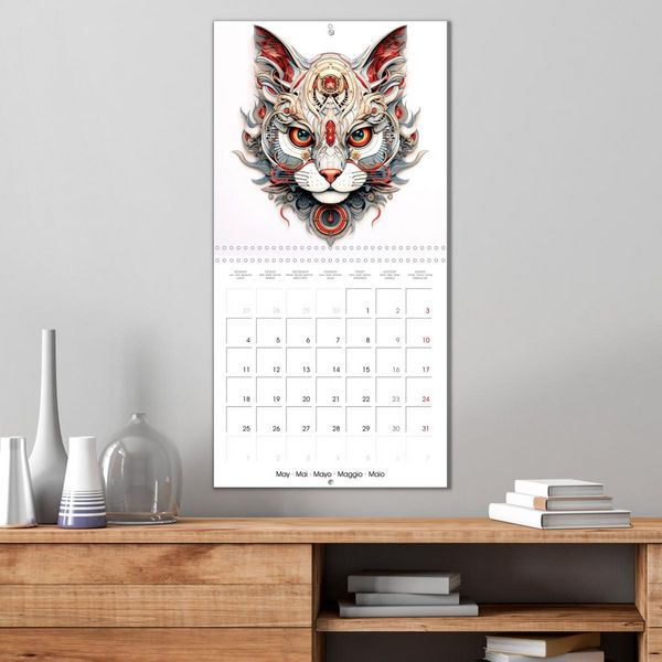 Produktbild: F&eacute;lins Steampunk (Calendrier mural carr&eacute; 2026 30x30 cm) Calendrier double avec une page pour vos prises de notes