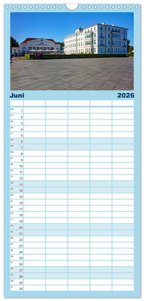 Produktbild: Familienplaner 2026 - Seeheilbad Heiligendamm mit 5 Spalten (Wandkalender, 21 x 45 cm) CALVENDO