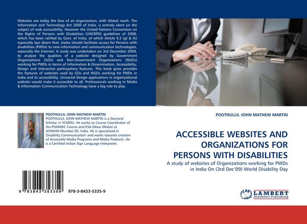 Produktbild: Accessible Websites and Organizations For Persons with Disabilities