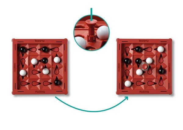 Produktbild: FLEXIQ &ndash; Orbito - Ziel des Spiels ist es, 4 Murmeln einer Farbe in einer horiz
