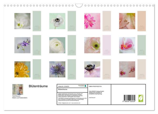 Produktbild: Bl&uuml;tentr&auml;ume (Wandkalender 2026 DIN A3 quer), CALVENDO Monatskalender