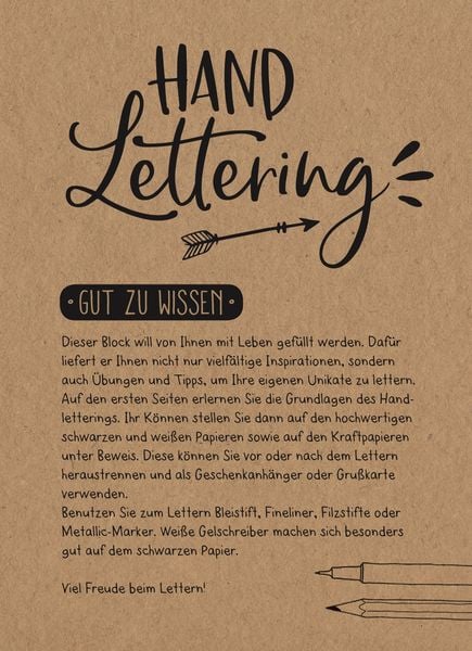 Handlettering Mixed Paper Block - Schwarz, Weiß, Kraftpapier - A6