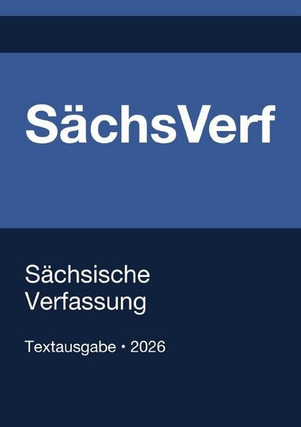 Produktbild: S&auml;chsVerf - Verfassung des Freistaates Sachsen 2026