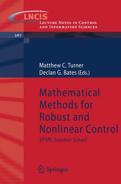 Produktbild: Mathematical Methods for Robust and Nonlinear Control