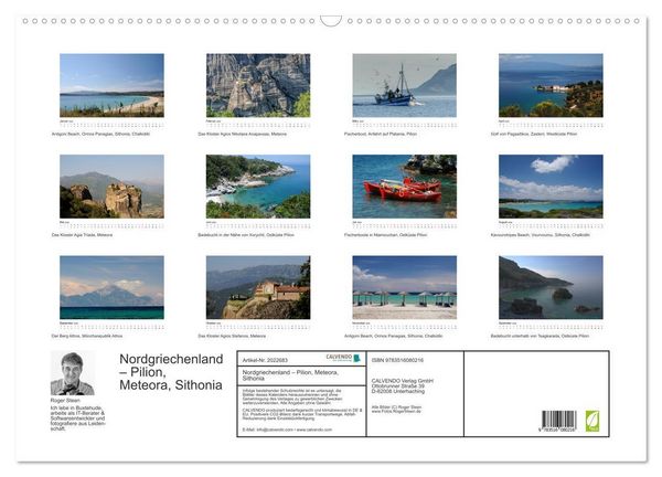 Produktbild: Nordgriechenland &ndash; Pilion, Meteora, Sithonia (Wandkalender 2026 DIN A2 quer), CALVENDO Monatskalender