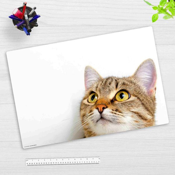 Produktbild: Cover-your-desk Schreibtischunterlage f&uuml;r Kinder und Erwachsene Katzenblick, aus hochwertigem Vinyl , 60 x 40 cm