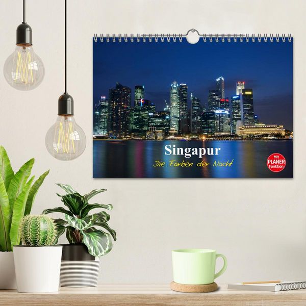 Produktbild: Singapur - Die Farben der Nacht (Wandkalender 2026 DIN A4 quer), CALVENDO Monatskalender