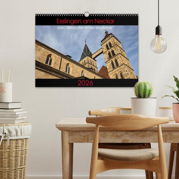 Produktbild: Esslingen am Neckar - Vom Mittelalter in die Moderne (Wandkalender 2026 DIN A3 quer), CALVENDO Monatskalender