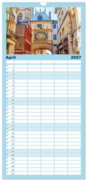 Produktbild: Familienplaner 2027 - Rouen - ein traumhaftes Reiseziel mit 5 Spalten (Wandkalender, 21 x 45 cm) CALVENDO
