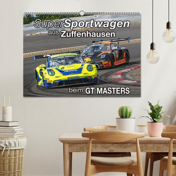Produktbild: Super Sportwagen aus Zuffenhausen beim GT MASTERS (Wandkalender 2026 DIN A2 quer), CALVENDO Monatskalender