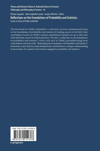 Produktbild: Reflections on the Foundations of Probability and Statistics