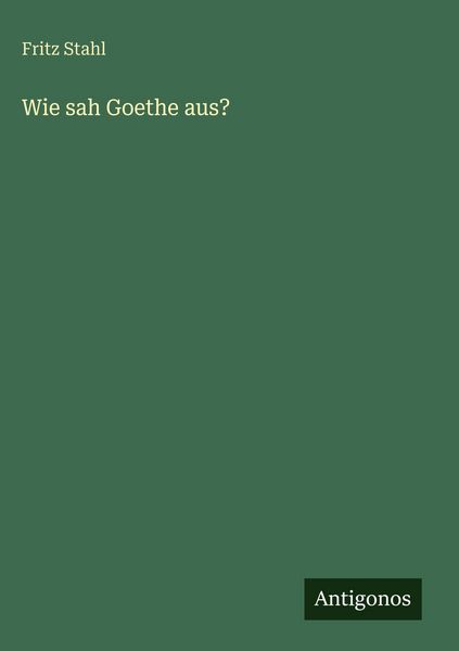 Produktbild: Wie sah Goethe aus?