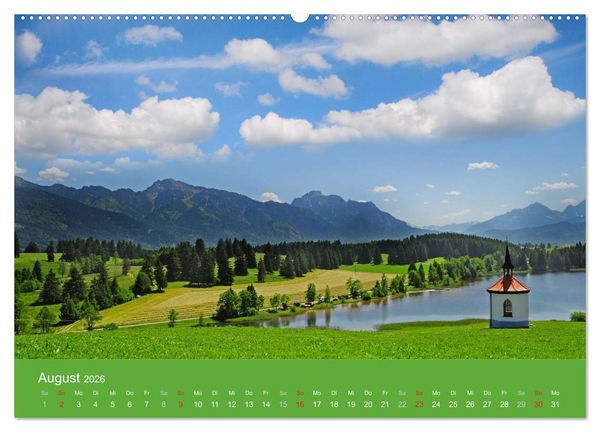Produktbild: Romantisches Allg&auml;u (Wandkalender 2026 DIN A2 quer), CALVENDO Monatskalender