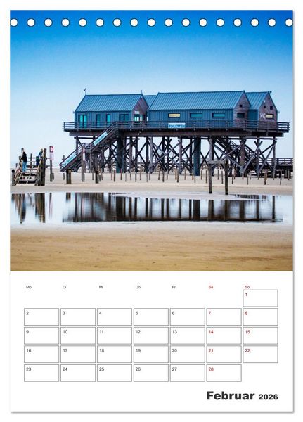 Produktbild: Sankt Peter-Ording Sonne, Strand und Meer (Tischkalender 2026 DIN A5 hoch), CALVENDO Monatskalender
