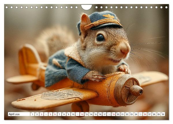 Produktbild: Eichh&ouml;rnchen - Die lustigen Tiere und ihre Berufe im Wald (Wandkalender 2026 DIN A4 quer), CALVENDO Monatskalender