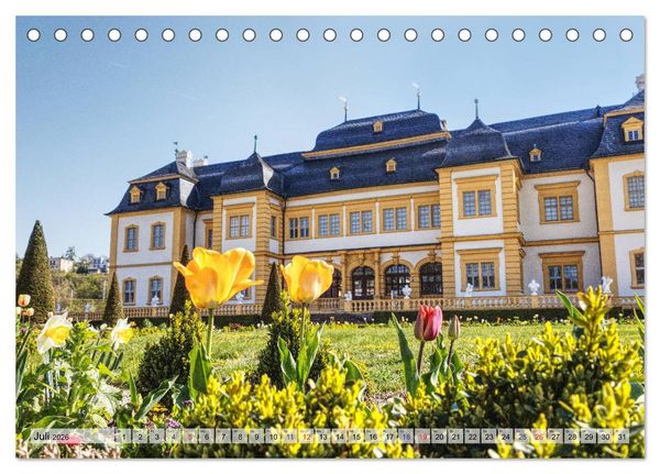 Produktbild: W&uuml;rzburg und Veitsh&ouml;chheim - romantische Rokoko St&auml;dte am Main (Tischkalender 2026 DIN A5 quer), CALVENDO Monatskalender
