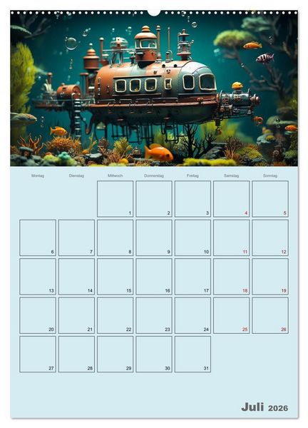 Produktbild: Schiffe, Fische und Piraten (Wandkalender 2026 DIN A2 hoch), CALVENDO Monatskalender