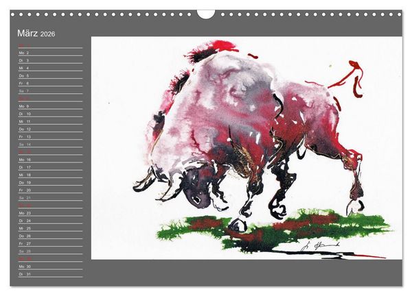 Produktbild: Sternbild Stier (Wandkalender 2026 DIN A3 quer), CALVENDO Monatskalender