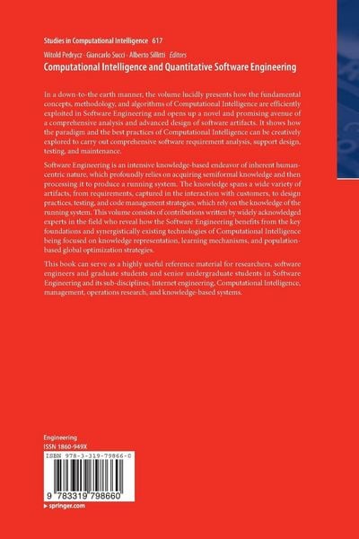 Produktbild: Computational Intelligence and Quantitative Software Engineering
