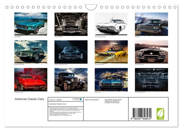 Produktbild: American Classic Cars (Wandkalender 2026 DIN A4 quer), CALVENDO Monatskalender