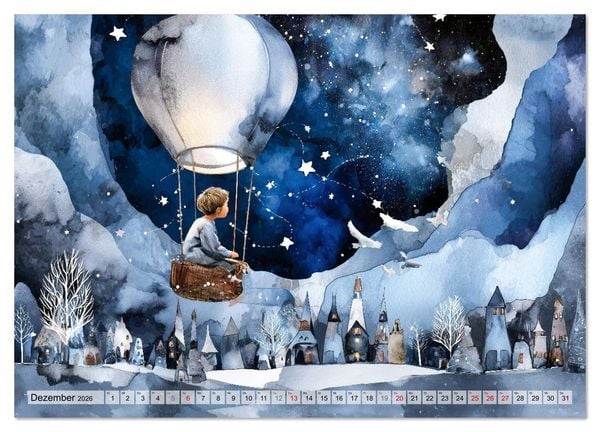 Produktbild: Wind, du himmlisches Kind (Wandkalender 2026 DIN A3 quer), CALVENDO Monatskalender