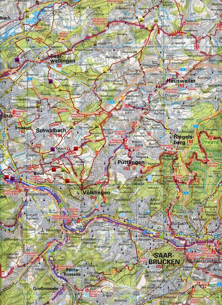 Produktbild: BVA ADFC Regionalkarte Saarland 1:75.000