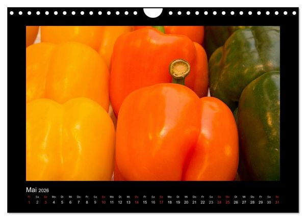 Produktbild: essbar &ndash; Buntes Obst und Gem&uuml;se (Wandkalender 2026 DIN A4 quer), CALVENDO Monatskalender