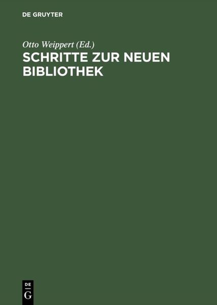 Produktbild: Schritte zur Neuen Bibliothek