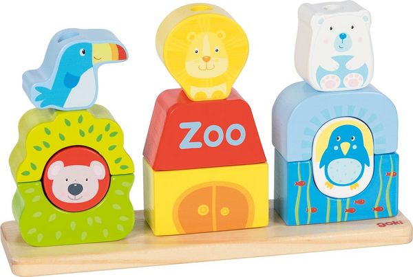 Produktbild: Steck- und Stapelspiel Zoo, per St