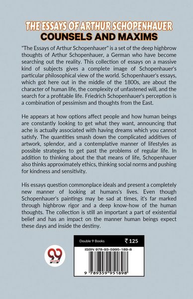 Produktbild: The Essays Of Arthur Schopenhauer Counsels And Maxims