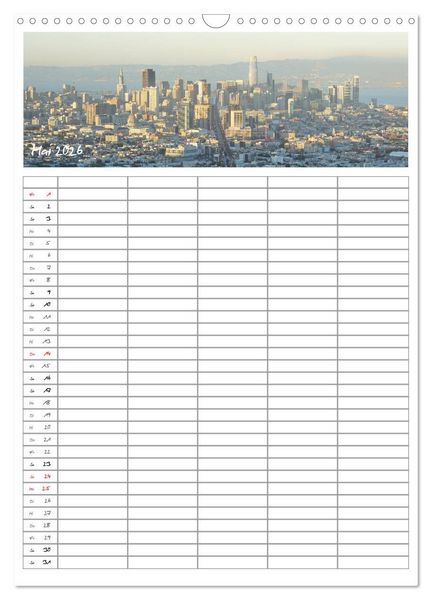 Produktbild: Kalifornien - Familienplaner 2026 (Wandkalender 2026 DIN A3 hoch), CALVENDO Monatskalender