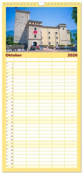 Produktbild: Familienplaner 2026 - Riva del Garda - Am Gardasee ganz im Norden mit 5 Spalten (Wandkalender, 21 x 45 cm) CALVENDO