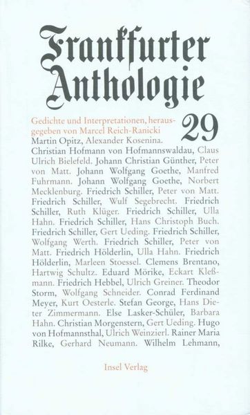 Produktbild: Frankfurter Anthologie. Gedichte und Interpretationen
